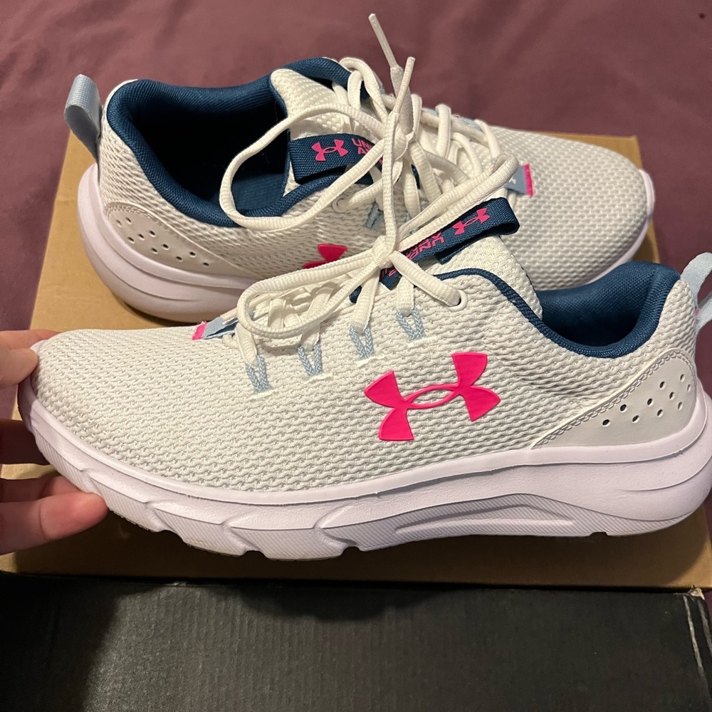 Under Armour Blue and White Sneakers - Picture 2 of 5